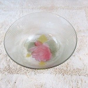 Vintage KIG Malaysia Pressed Glass 9-1/2" Bowl